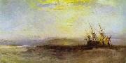 J.M.W. Turner A Ship Aground. oil painting